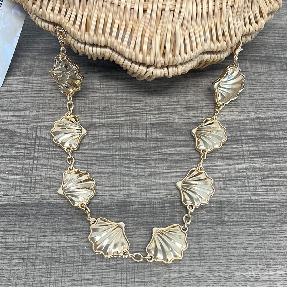 Tommy Bahama | Seashell 🐚 Bag w/ Gold Seashell Handle - Picture 3 of 14